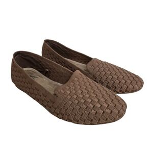 Seychelles Women's Brown‎ Woven Memory Foam Slip On Loafer Flats Size 7W